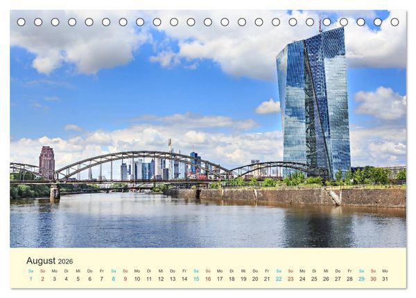 Produktbild: Frankfurt am Main - Finanzen und Geschichte (Tischkalender 2026 DIN A5 quer), CALVENDO Monatskalender