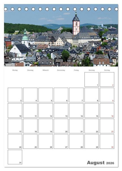 Produktbild: Das Siegerland (Tischkalender 2026 DIN A5 hoch), CALVENDO Monatskalender