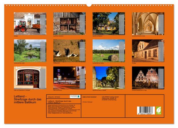 Produktbild: Lettland - Streifz&uuml;ge durch das mittlere Baltikum (hochwertiger Premium Wandkalender 2026 DIN A2 quer), Kunstdruck in Hochglanz