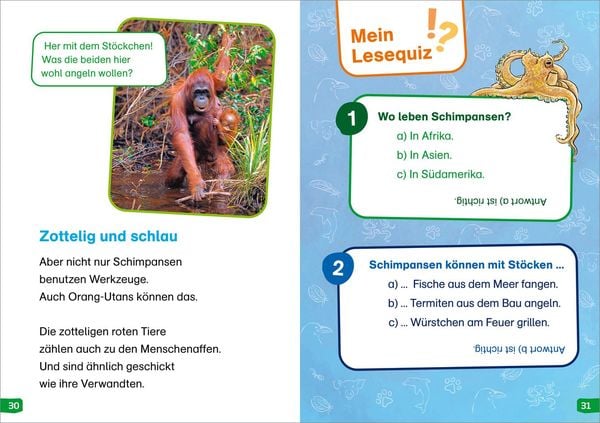 Produktbild: WAS IST WAS Erstes Lesen easy! Band 12. Echt schlaue Tiere