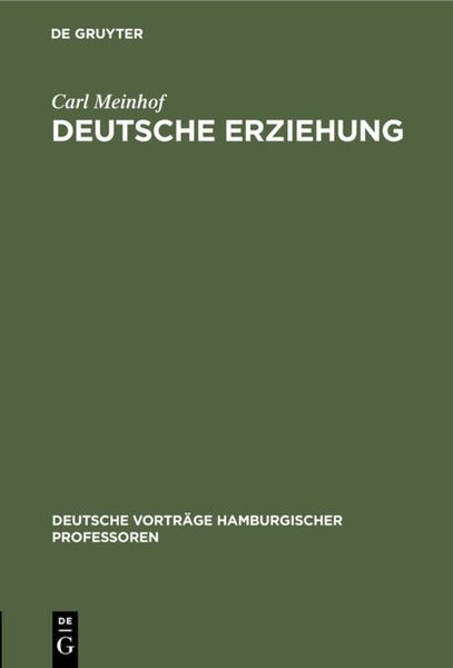 Produktbild: Deutsche Erziehung