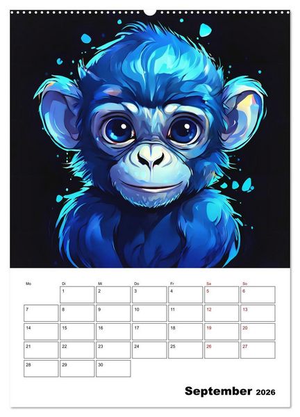 Produktbild: Tierisches Horoskop (hochwertiger Premium Wandkalender 2026 DIN A2 hoch), Kunstdruck in Hochglanz