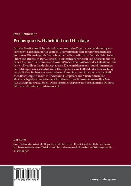 Produktbild: Probenpraxis, Hybridit&auml;t und Heritage