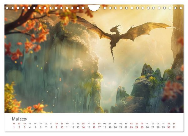 Produktbild: Das Jahr der Drachen (Wandkalender 2026 DIN A4 quer), CALVENDO Monatskalender