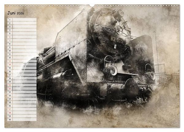 Produktbild: Dampflok Impressionen (hochwertiger Premium Wandkalender 2026 DIN A2 quer), Kunstdruck in Hochglanz