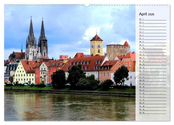 Produktbild: REGENSBURG - Impressionen (Wandkalender 2026 DIN A2 quer), CALVENDO Monatskalender