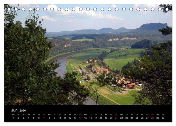 Produktbild: Die s&auml;chsische Schweiz 2026 (Tischkalender 2026 DIN A5 quer), CALVENDO Monatskalender