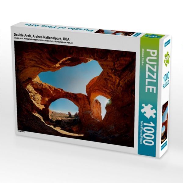 Produktbild: CALVENDO Puzzle Double Arch, Arches Nationalpark, USA | 1000 Teile Lege-Gr&ouml;&szlig;e 64x48cm Foto-Puzzle f&uuml;r gl&uuml;ckliche Stunden