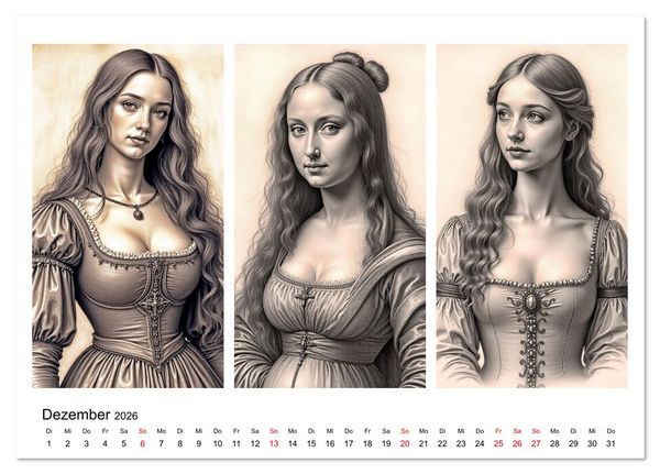 Produktbild: Dreiklang der K&ouml;pfe (Tischkalender 2026 DIN A5 quer), CALVENDO Monatskalender
