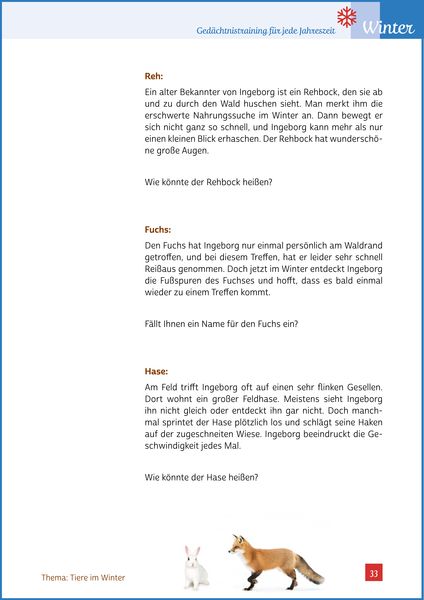 Produktbild: Ged&auml;chtnistraining Senioren - Ged&auml;chtnistraining f&uuml;r jede Jahreszeit: Winter. Spielerisches Ged&auml;chtnistraining f&uuml;r Senioren. Auch mit Demenz.