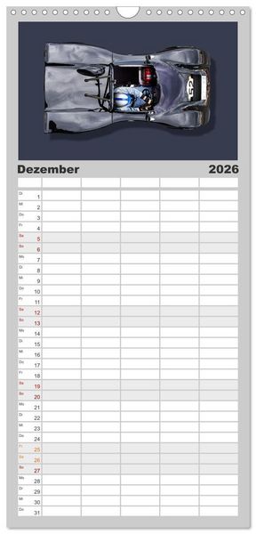 Produktbild: Familienplaner 2026 - Legenden des Rennsports Historic Sports Cars 1960-1975 mit 5 Spalten (Wandkalender, 21 x 45 cm) CALVENDO