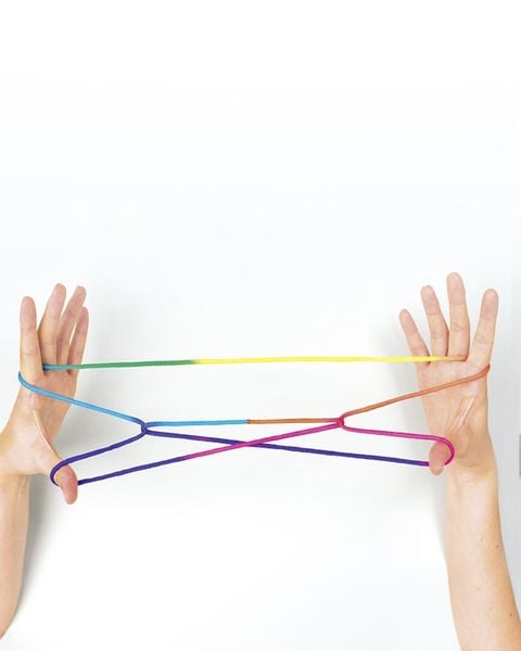 Produktbild: Folia Finger Twist, Fadenspiel 160cm, regenbogen
