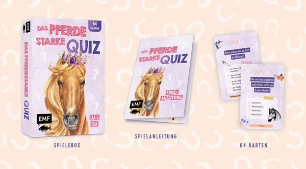 Kartenspiel: Das pferdestarke Quiz von den beliebten Social-Media-Stars Lia und Lea - # ponylife