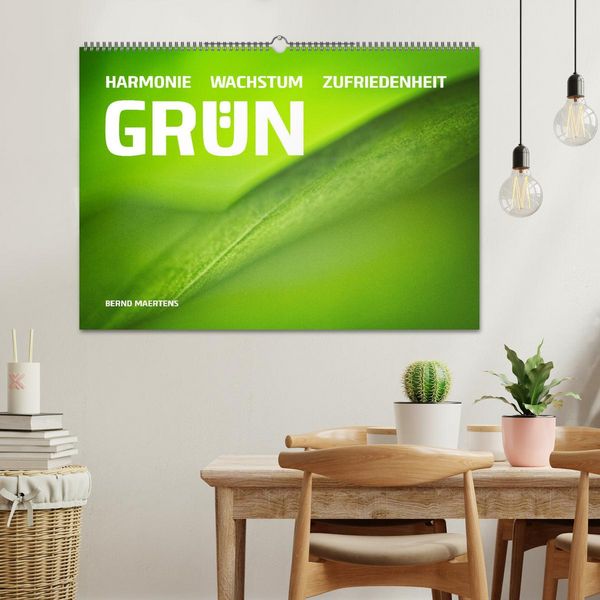 Produktbild: GR&Uuml;N Harmonie Wachstum Zufriedenheit (Wandkalender 2026 DIN A2 quer), CALVENDO Monatskalender