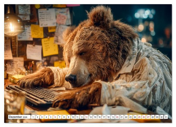 Produktbild: Die Chaos GmbH - Tierisch faule Kollegen (hochwertiger Premium Wandkalender 2026 DIN A2 quer), Kunstdruck in Hochglanz