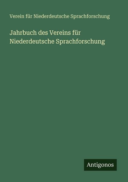 Produktbild: Jahrbuch des Vereins f&uuml;r Niederdeutsche Sprachforschung