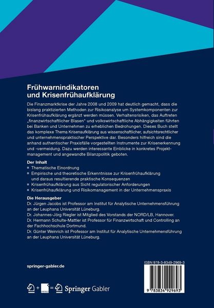 Produktbild: Fr&uuml;hwarnindikatoren und Krisenfr&uuml;haufkl&auml;rung