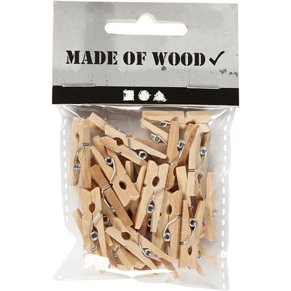 Produktbild: Creativ Company W&auml;scheklammern, L 25 mm, B 3 mm, 30 Stk
