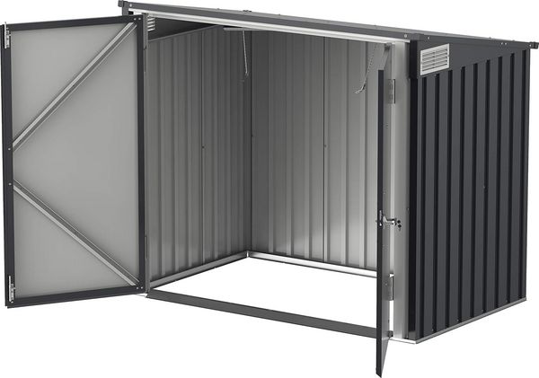 Produktbild: Metall M&uuml;lltonnenbox Schloss 2x 240 l abschlie&szlig;bar