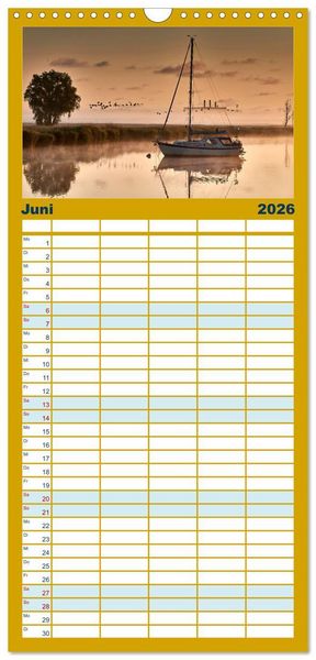 Produktbild: Familienplaner 2026 - Vorpommern im Fokus mit 5 Spalten (Wandkalender, 21 x 45 cm) CALVENDO