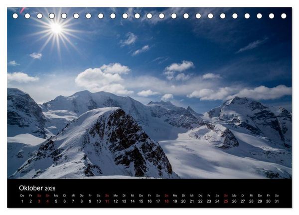 Produktbild: Momente der Sehnsucht: Schweizer Bergwelten (Tischkalender 2026 DIN A5 quer), CALVENDO Monatskalender