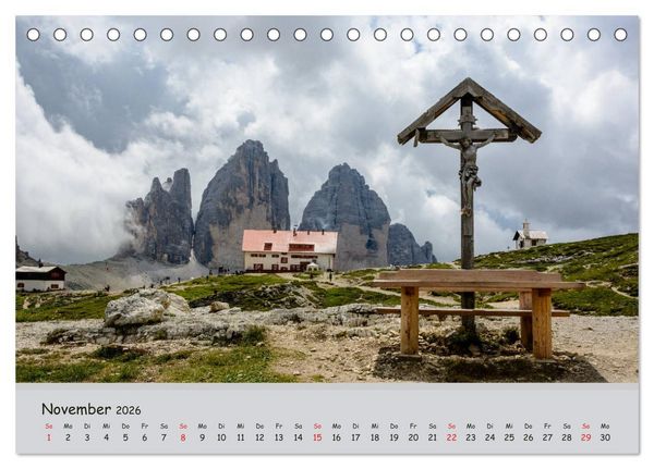 Produktbild: Wandern in den Dolomiten (Tischkalender 2026 DIN A5 quer), CALVENDO Monatskalender