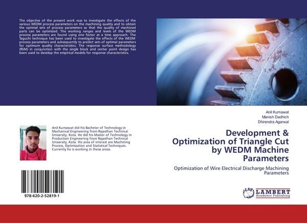 Produktbild: Development & Optimization of Triangle Cut by WEDM Machine Parameters