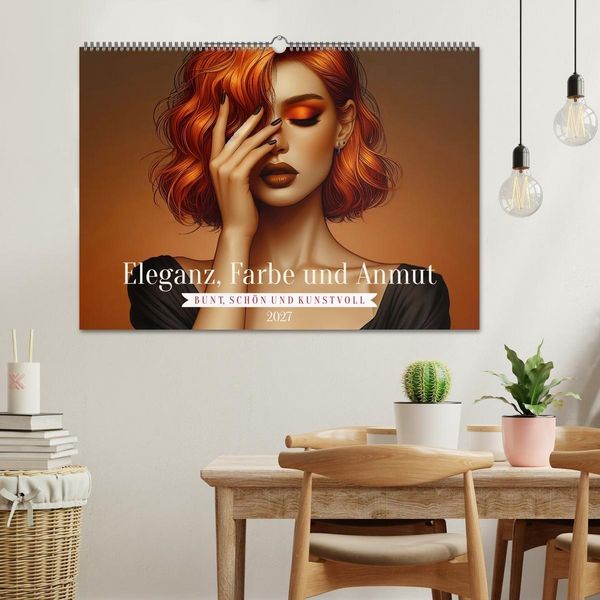 Produktbild: Eleganz, Farbe und Anmut (Wandkalender 2027 DIN A2 quer), CALVENDO Monatskalender