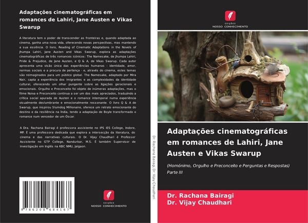 Produktbild: Adapta&ccedil;&otilde;es cinematogr&aacute;ficas em romances de Lahiri, Jane Austen e Vikas Swarup