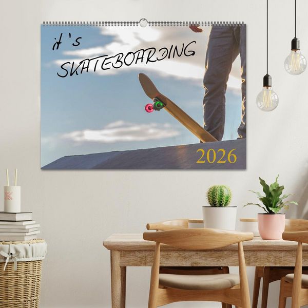 Produktbild: it's SKATEBOARDING (Wandkalender 2026 DIN A2 quer), CALVENDO Monatskalender
