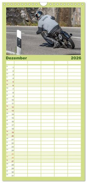 Produktbild: Familienplaner 2026 - Motorr&auml;der am Jochpass mit 5 Spalten (Wandkalender, 21 x 45 cm) CALVENDO