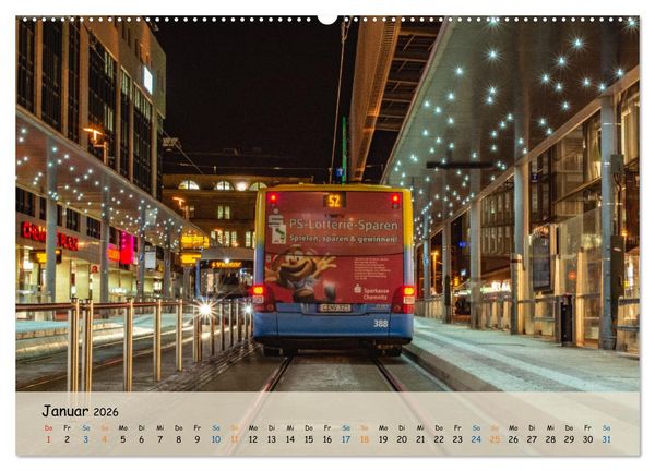 Produktbild: Nahverkehr in Chemnitz (Wandkalender 2026 DIN A2 quer), CALVENDO Monatskalender