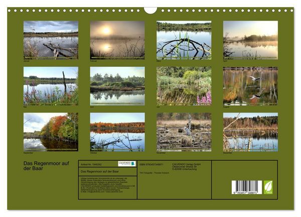 Produktbild: Das Regenmoor auf der Baar (Wandkalender 2026 DIN A3 quer), CALVENDO Monatskalender