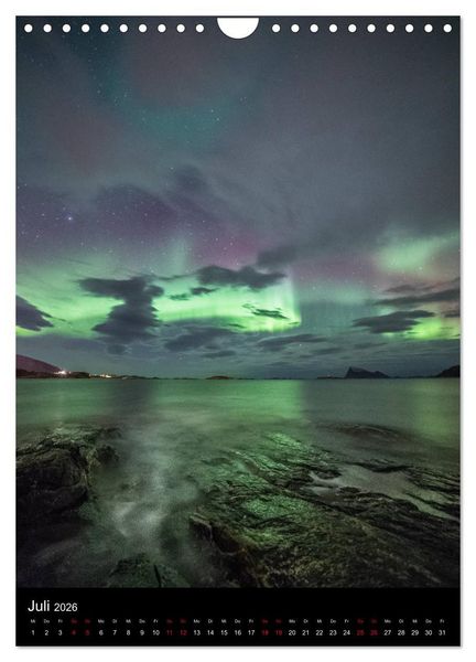 Produktbild: Nordlichtn&auml;chte (Wandkalender 2026 DIN A4 hoch), CALVENDO Monatskalender
