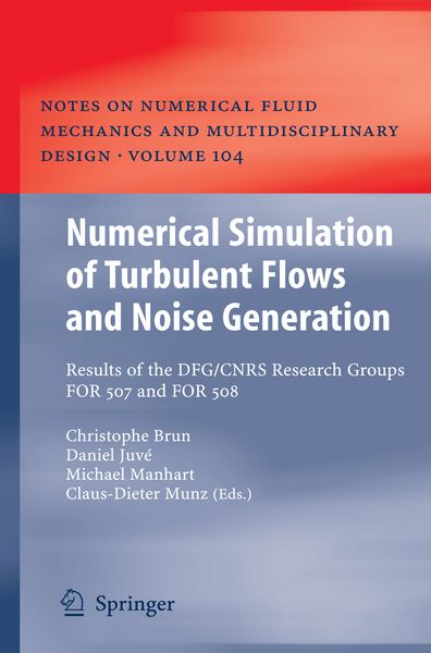 Produktbild: Numerical Simulation of Turbulent Flows and Noise Generation