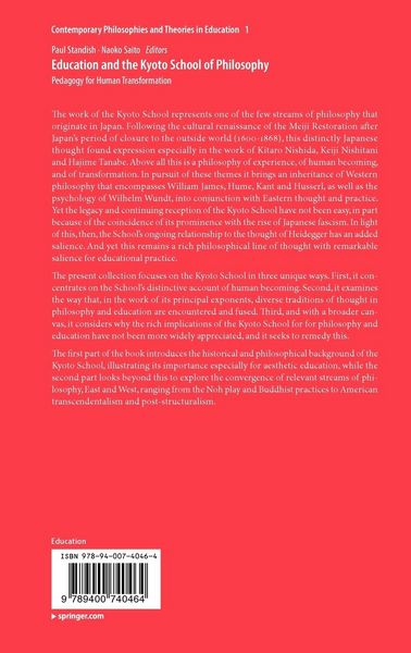 Produktbild: Education and the Kyoto School of Philosophy
