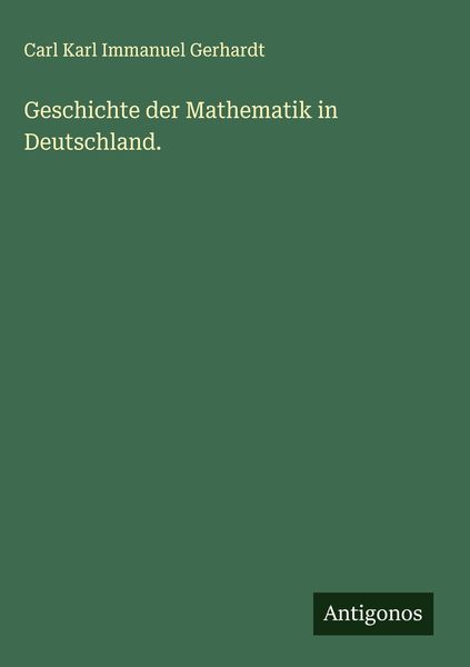 Produktbild: Geschichte der Mathematik in Deutschland.