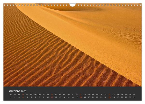 Produktbild: LE SAHARA L'Alg&eacute;rie du Sud (Calendrier mural 2026 DIN A3 vertical), CALVENDO calendrier mensuel