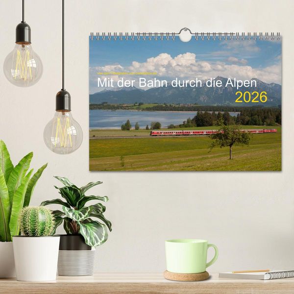 Produktbild: Mit der Bahn durch die Alpen (Wandkalender 2026 DIN A4 quer), CALVENDO Monatskalender