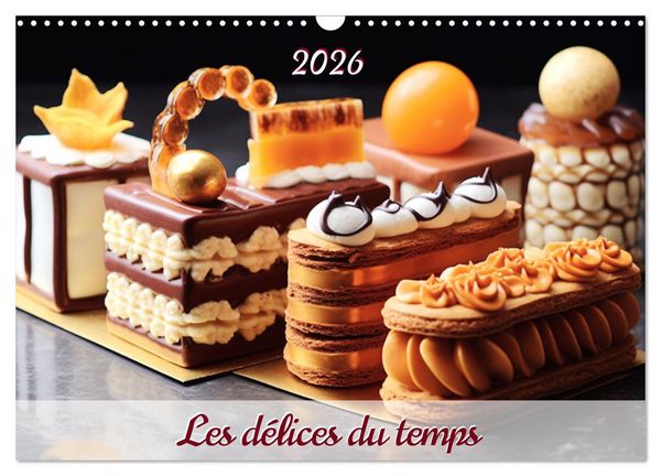 Produktbild: Les d&eacute;lices du temps (Calendrier mural 2026 DIN A3 vertical), CALVENDO calendrier mensuel