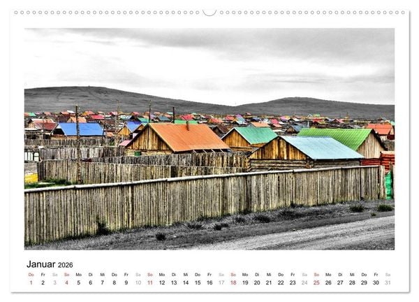 Produktbild: Mongolei &ndash; Mit anderen Augen (hochwertiger Premium Wandkalender 2026 DIN A2 quer), Kunstdruck in Hochglanz