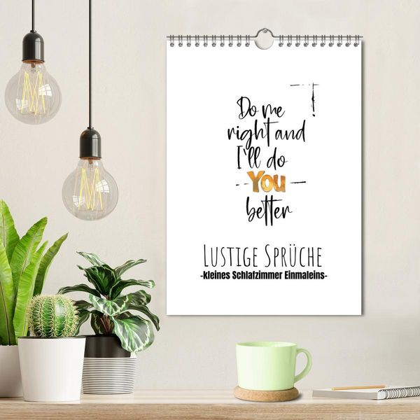 Produktbild: Lustige Spr&uuml;che - Schlafzimmer 1x1 (Wandkalender 2026 DIN A4 hoch), CALVENDO Monatskalender
