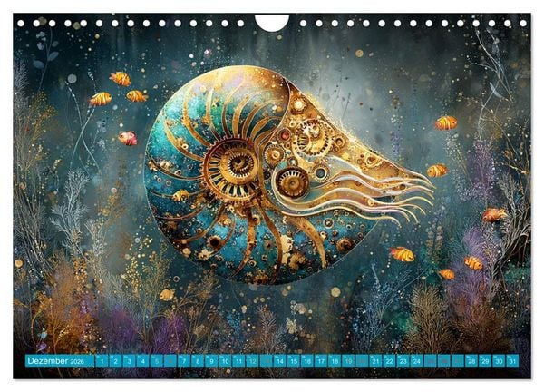 Produktbild: Aqua Mechanica &ndash; Steampunk unter dem Meer (Wandkalender 2026 DIN A4 quer), CALVENDO Monatskalender