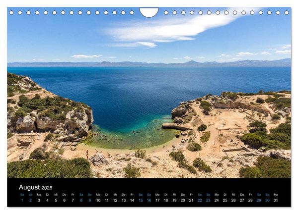 Produktbild: Peloponnes, Griechisches Urgestein von grandioser Sch&ouml;nheit. Die Regionen Argolis, Korinthia und Attika (Wandkalender 2026 DIN A4 quer), CALVENDO Monatskalender
