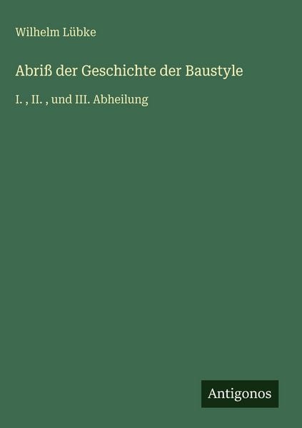 Produktbild: Abri&szlig; der Geschichte der Baustyle