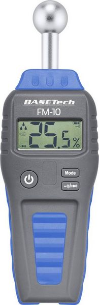 Produktbild: Basetech FM-10 Materialfeuchtemessger&auml;t Messbereich Baufeuchtigkeit (Bereich) 0.1 bis 99.9% vol Messbereich Holzfeuchtigkeit