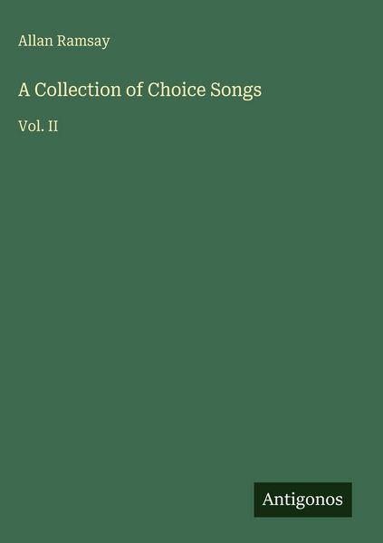 Produktbild: A Collection of Choice Songs