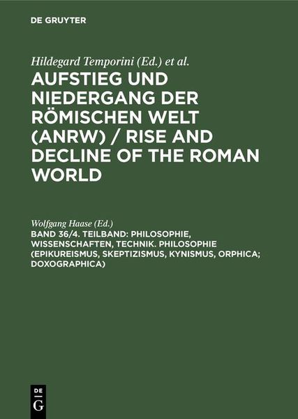 Produktbild: Philosophie, Wissenschaften, Technik. Philosophie (Epikureismus, Skeptizismus, Kynismus, Orphica; Doxographica)