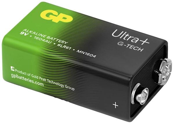 GP Batteries Ultra Plus 9V Block-Batterie Alkali-Mangan 9V 1St.