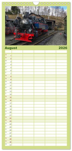 Produktbild: Familienplaner 2026 - Dampf im Pressnitztal mit 5 Spalten (Wandkalender, 21 x 45 cm) CALVENDO